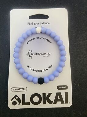 Lokai Diabetes Awareness Bracelet Breakthrough T1D JDRF Large NWT